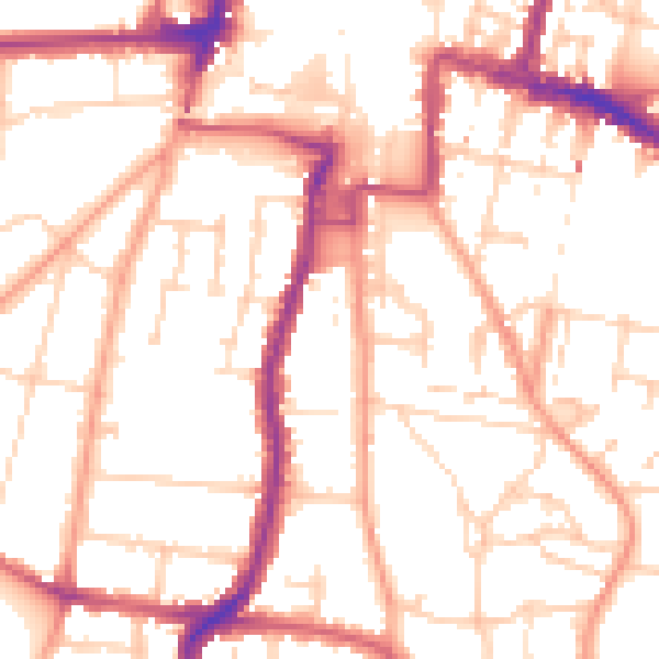 Daytime road noise heatmap for DA12 1BT