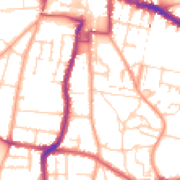 Daytime road noise heatmap for DA12 1BW