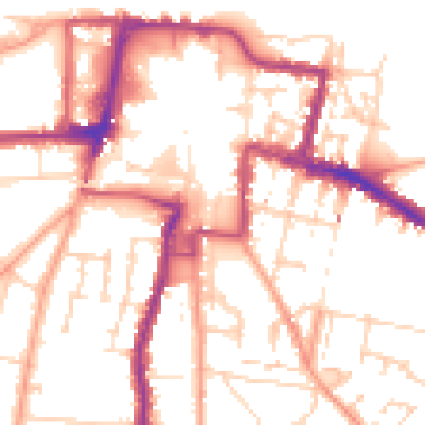 Daytime road noise heatmap for DA12 1BY