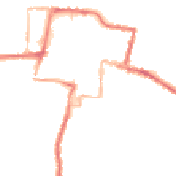 Night-time road noise heatmap for DA12 1BY