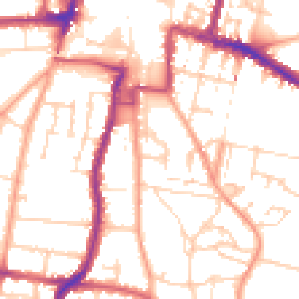 Daytime road noise heatmap for DA12 1DG