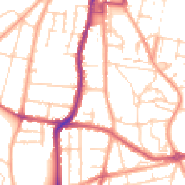 Daytime road noise heatmap for DA12 1DL