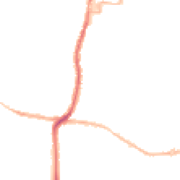 Night-time road noise heatmap for DA12 1DL