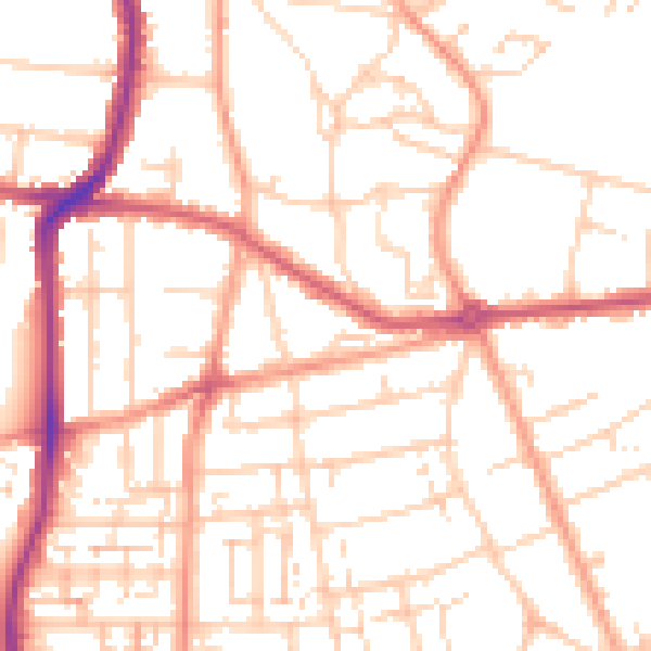 Daytime road noise heatmap for DA12 1DN
