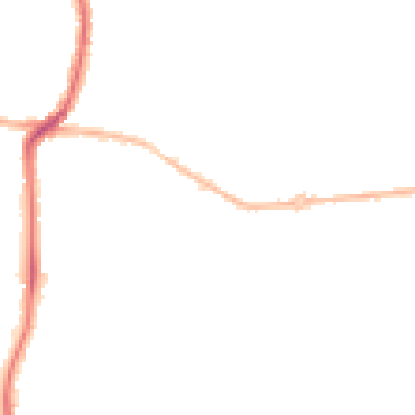 Night-time road noise heatmap for DA12 1DN