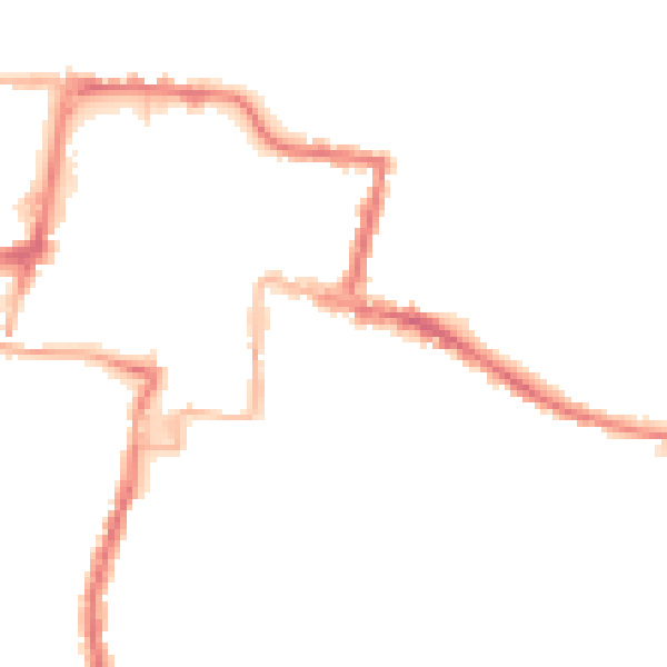 Night-time road noise heatmap for DA12 1DP