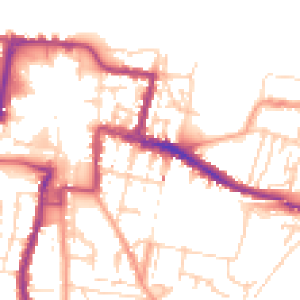 Daytime road noise heatmap for DA12 1DW