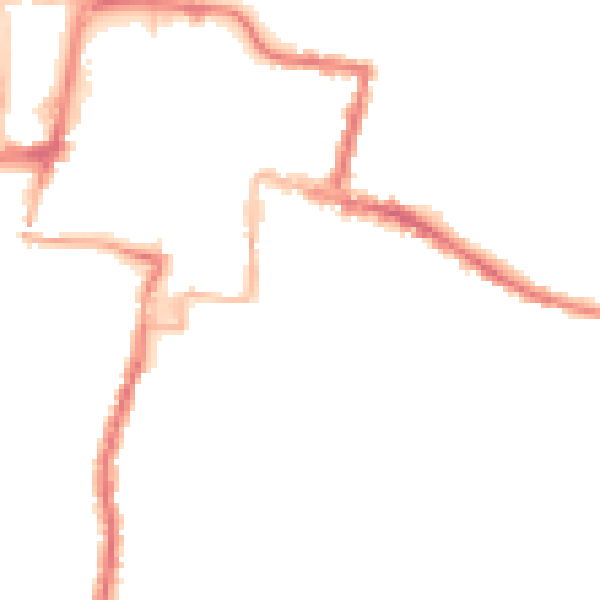 Night-time road noise heatmap for DA12 1DX