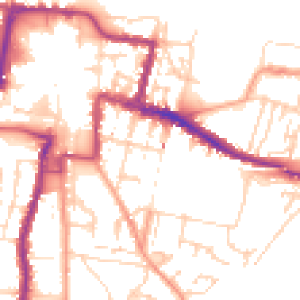 Daytime road noise heatmap for DA12 1EB
