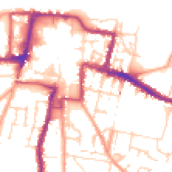 Daytime road noise heatmap for DA12 1ED