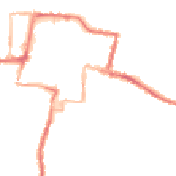 Night-time road noise heatmap for DA12 1ED