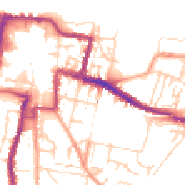Daytime road noise heatmap for DA12 1EE
