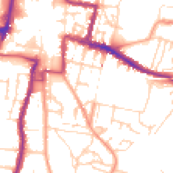 Daytime road noise heatmap for DA12 1EG