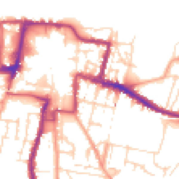 Daytime road noise heatmap for DA12 1EJ