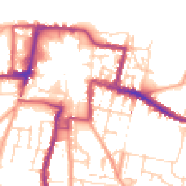 Daytime road noise heatmap for DA12 1EN