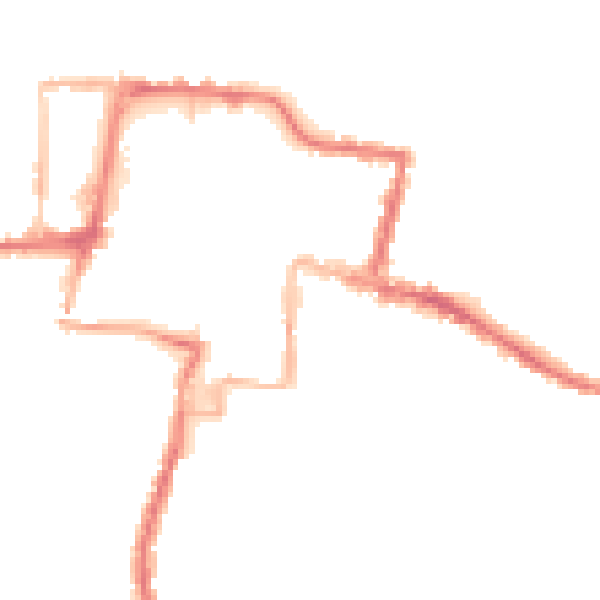 Night-time road noise heatmap for DA12 1EN