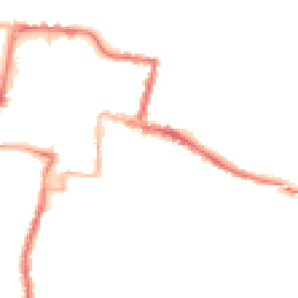 Night-time road noise heatmap for DA12 1EQ