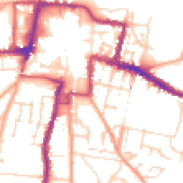 Daytime road noise heatmap for DA12 1ER