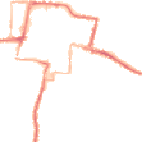 Night-time road noise heatmap for DA12 1ER