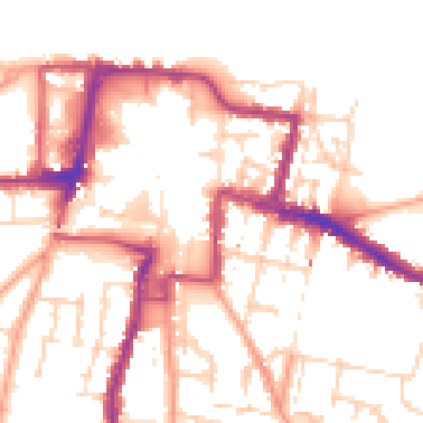 Daytime road noise heatmap for DA12 1EW