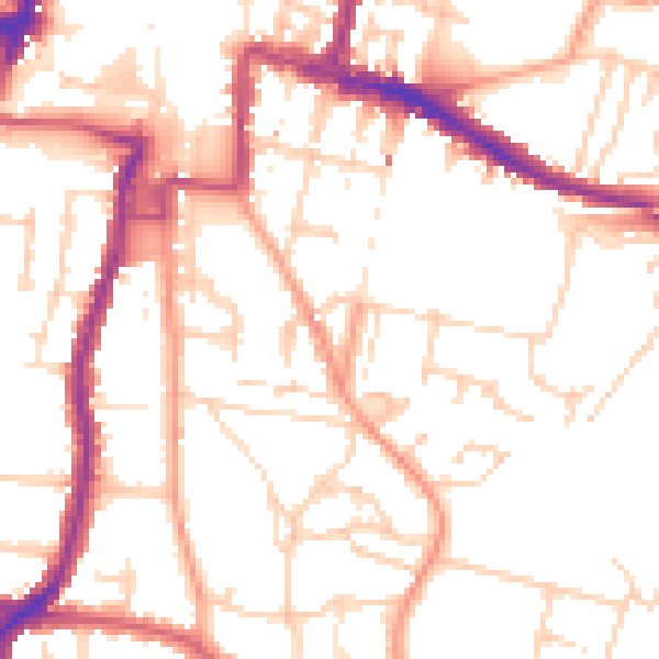 Daytime road noise heatmap for DA12 1EX