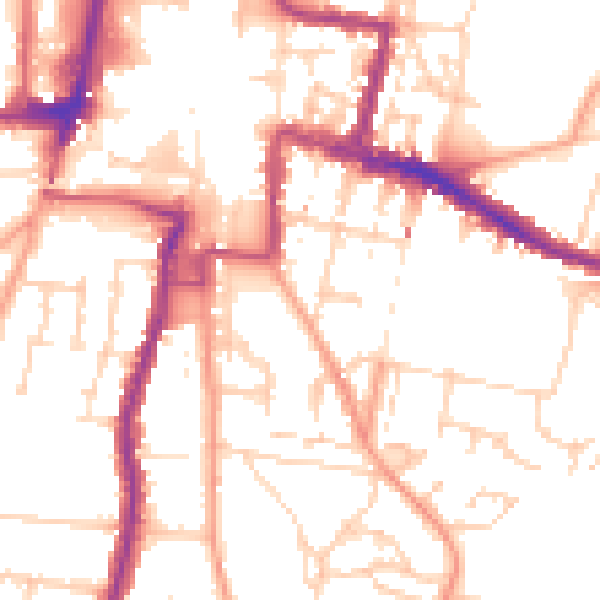 Daytime road noise heatmap for DA12 1EY