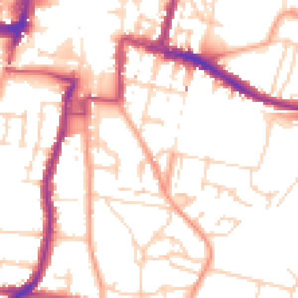 Daytime road noise heatmap for DA12 1EZ