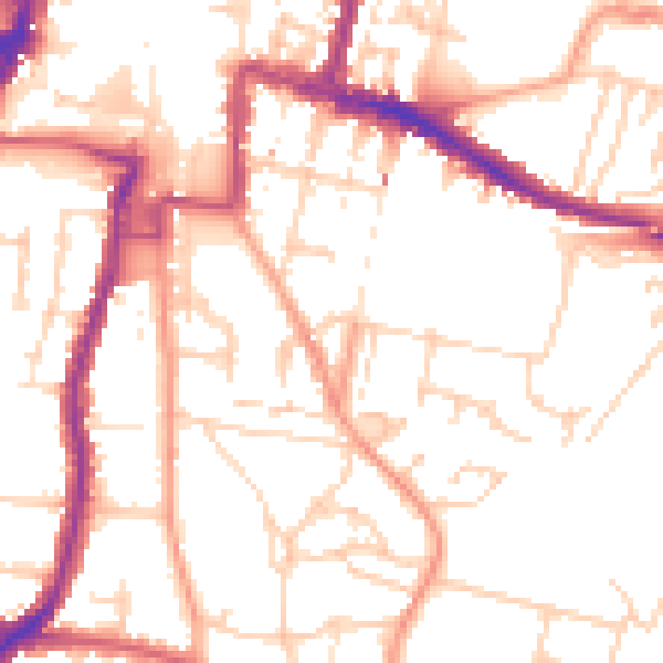 Daytime road noise heatmap for DA12 1HB