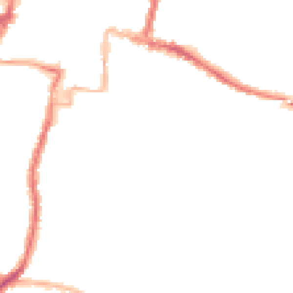 Night-time road noise heatmap for DA12 1HB