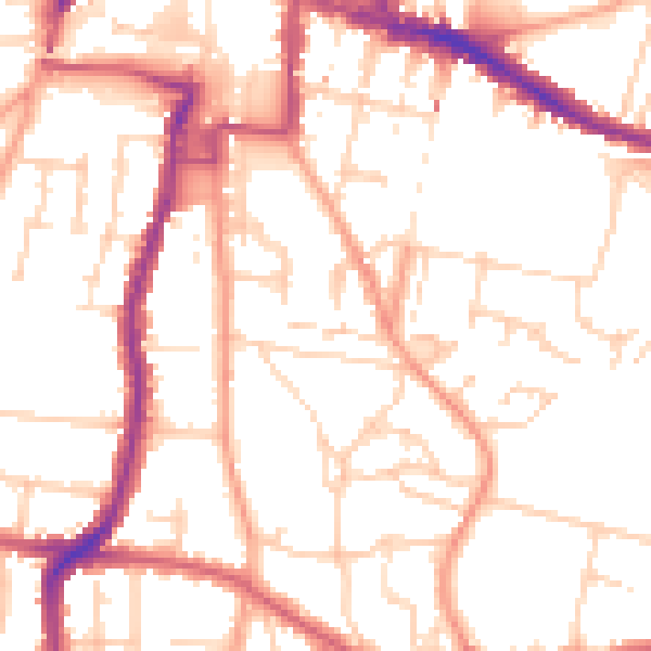 Daytime road noise heatmap for DA12 1HD