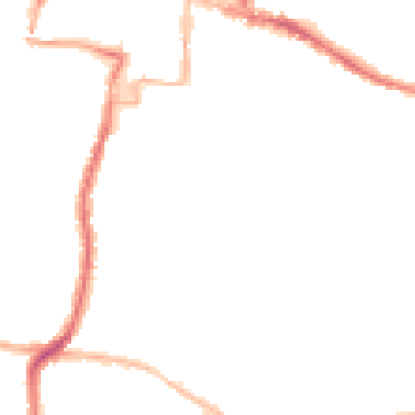 Night-time road noise heatmap for DA12 1HD