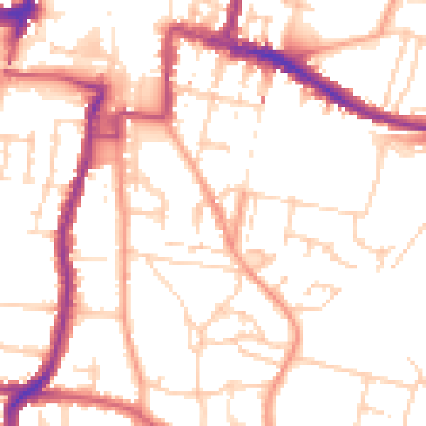 Daytime road noise heatmap for DA12 1HF