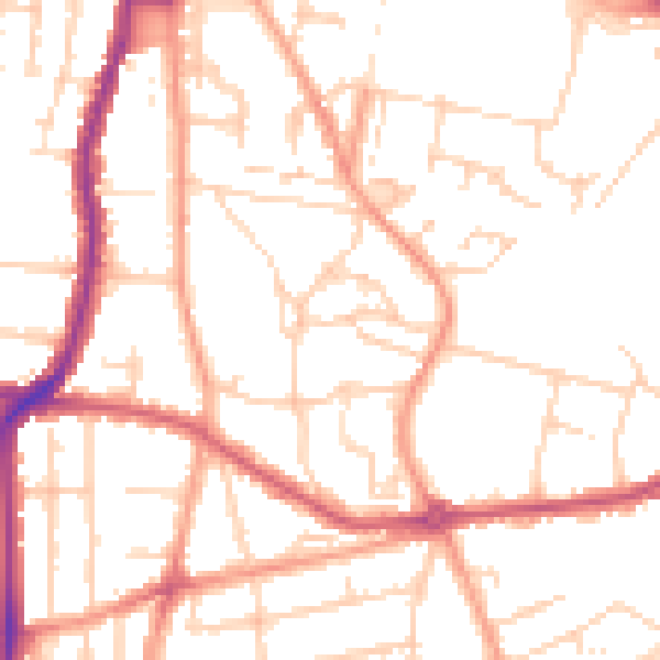 Daytime road noise heatmap for DA12 1JS