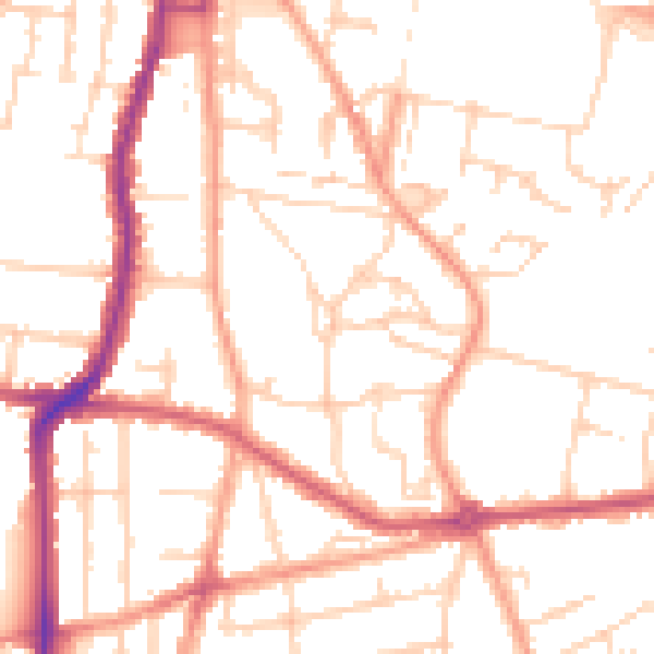 Daytime road noise heatmap for DA12 1JY