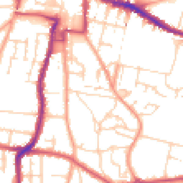 Daytime road noise heatmap for DA12 1LD