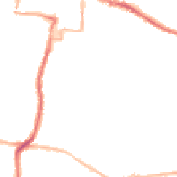 Night-time road noise heatmap for DA12 1LD