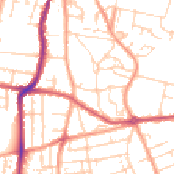 Daytime road noise heatmap for DA12 1LN