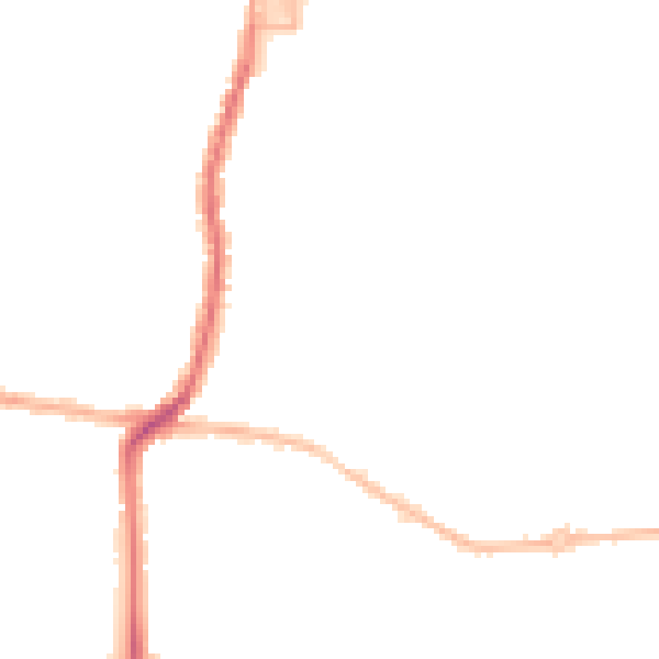 Night-time road noise heatmap for DA12 1LQ