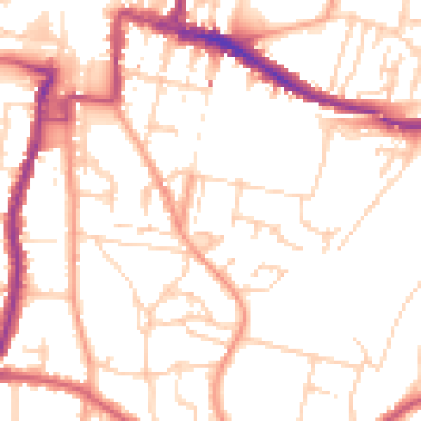 Daytime road noise heatmap for DA12 1LT