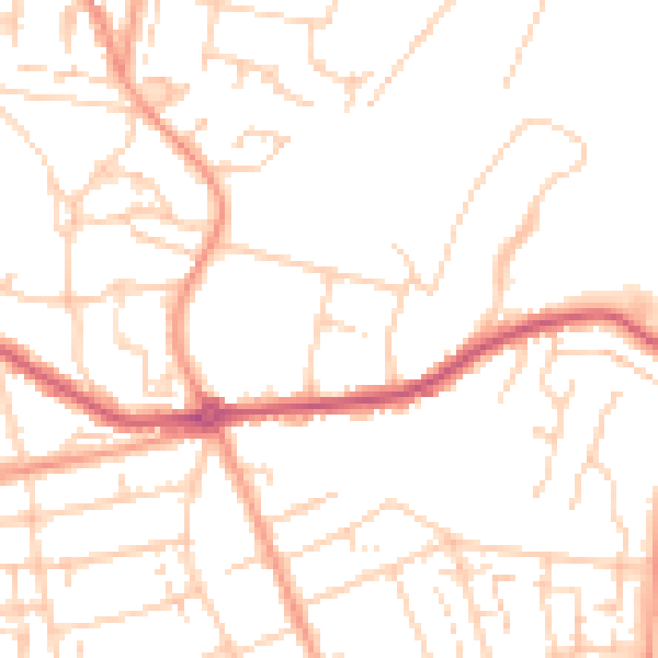 Daytime road noise heatmap for DA12 1NS