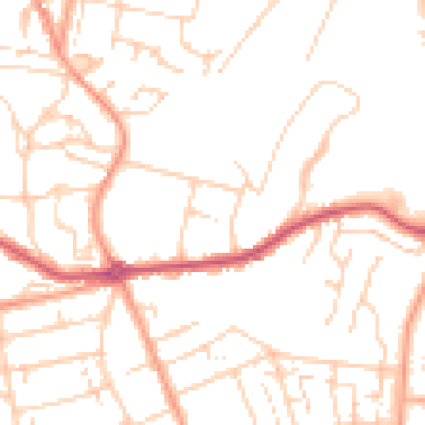 Daytime road noise heatmap for DA12 1NT