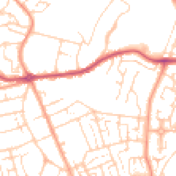 Daytime road noise heatmap for DA12 1NY