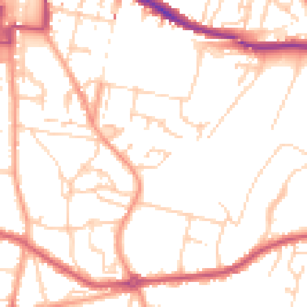 Daytime road noise heatmap for DA12 1PX