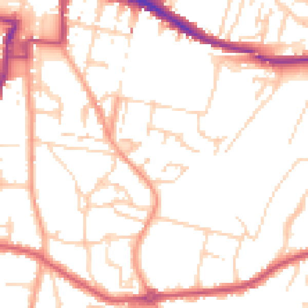 Daytime road noise heatmap for DA12 1QB