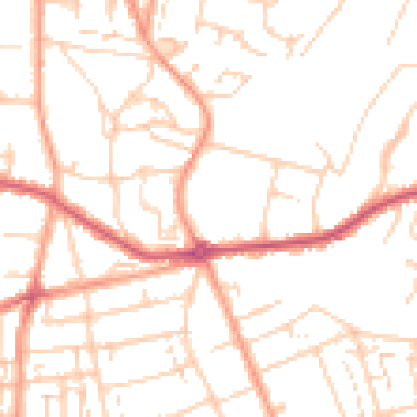 Daytime road noise heatmap for DA12 1QD
