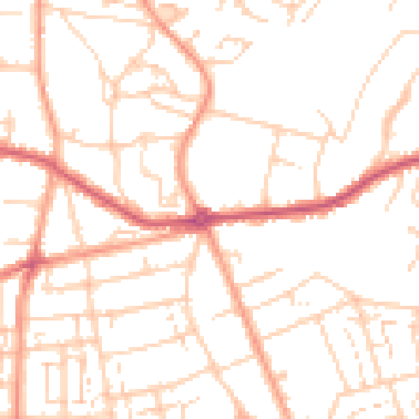 Daytime road noise heatmap for DA12 1QF