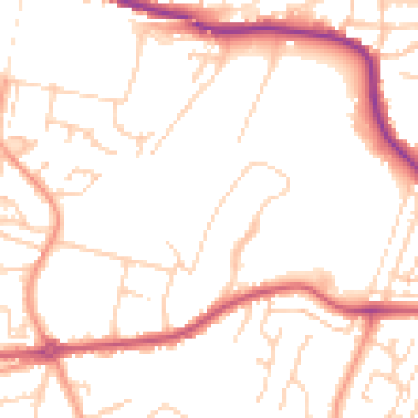 Daytime road noise heatmap for DA12 1QN