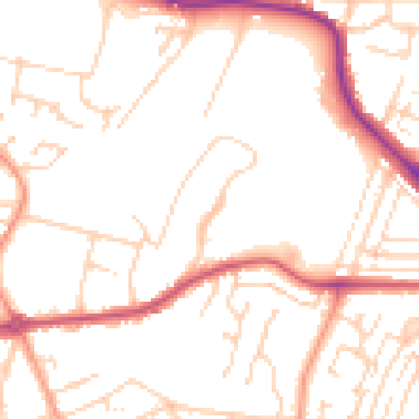 Daytime road noise heatmap for DA12 1QY