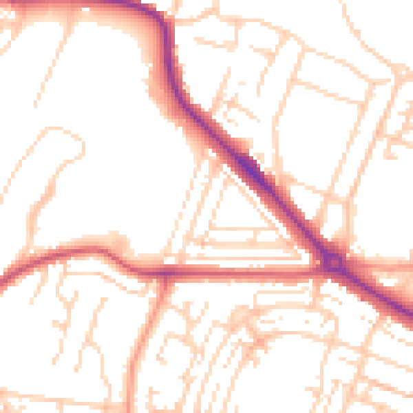 Daytime road noise heatmap for DA12 1RG