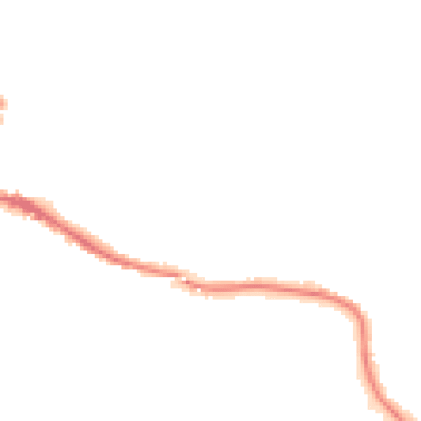 Night-time road noise heatmap for DA12 2AL